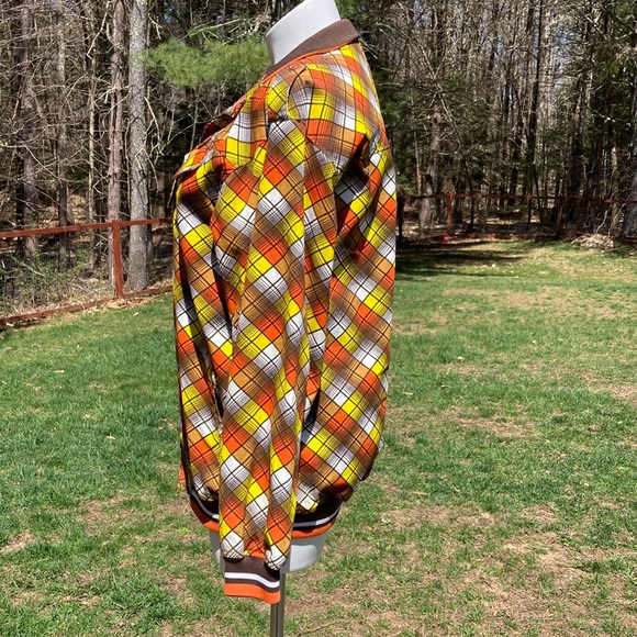 Celebrity by Design funky plaid all cotton lined logo jacket size L - Picture 4 of 9